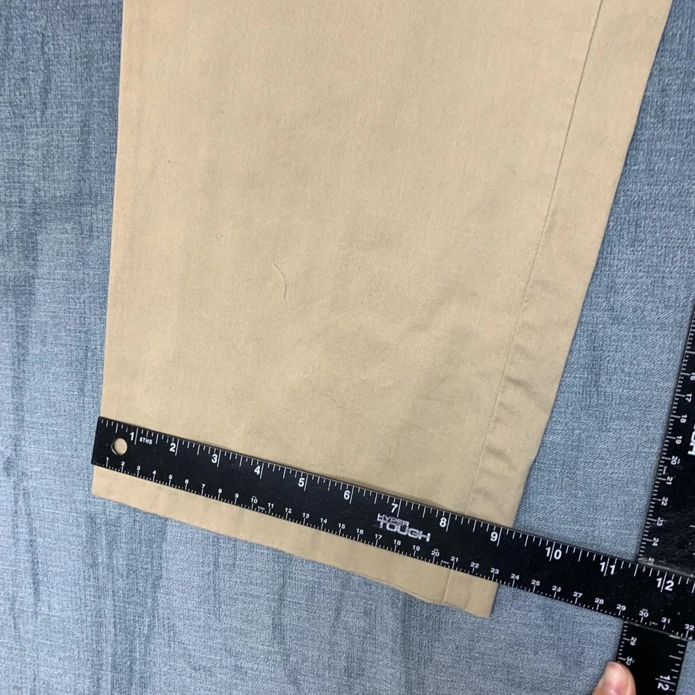 Calvin Klein Pants Men 40x32 Beige Cotton Pockets High Rise Straight Leg Outdoor